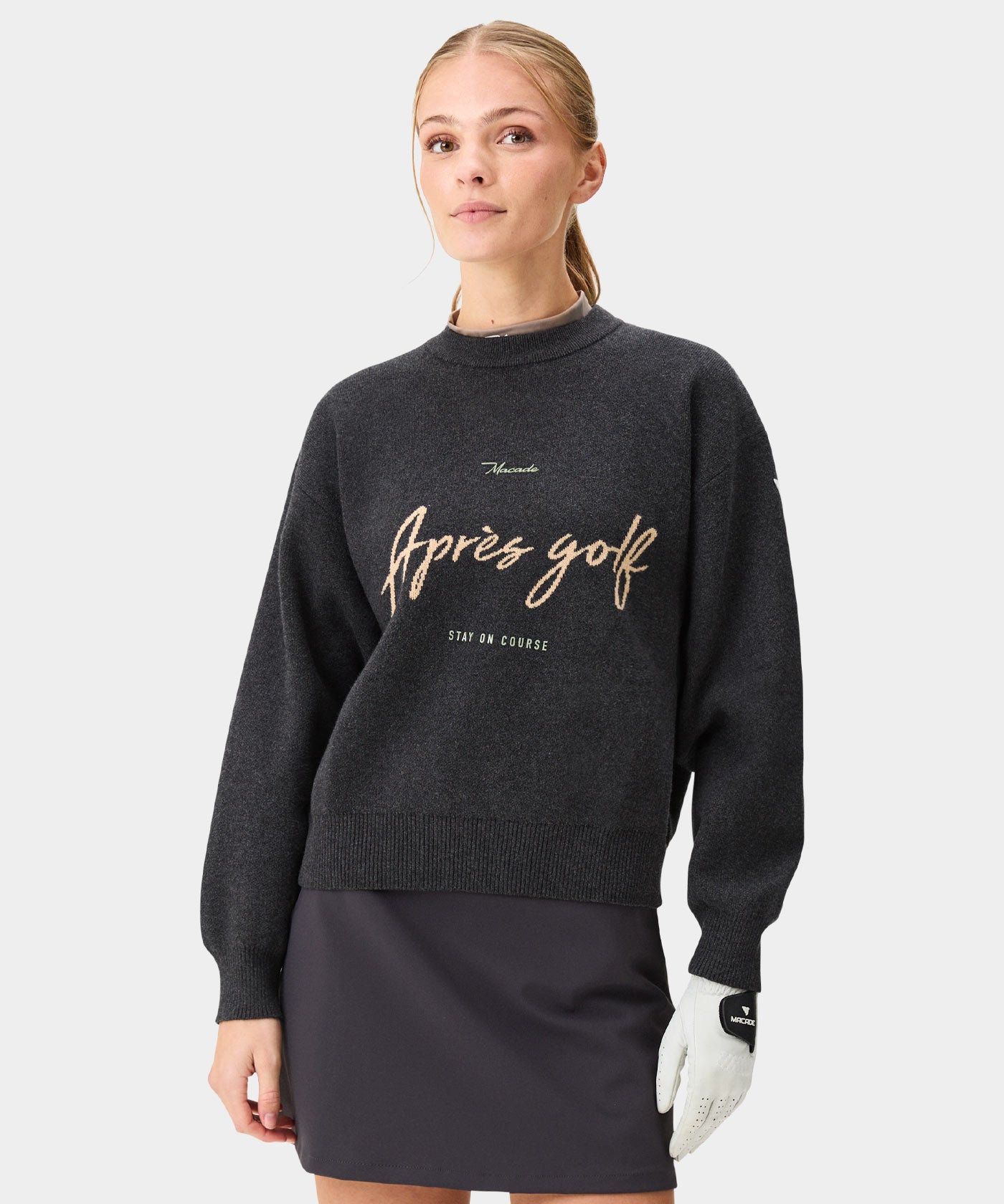 Ash Grey Oversized Knit Sweater