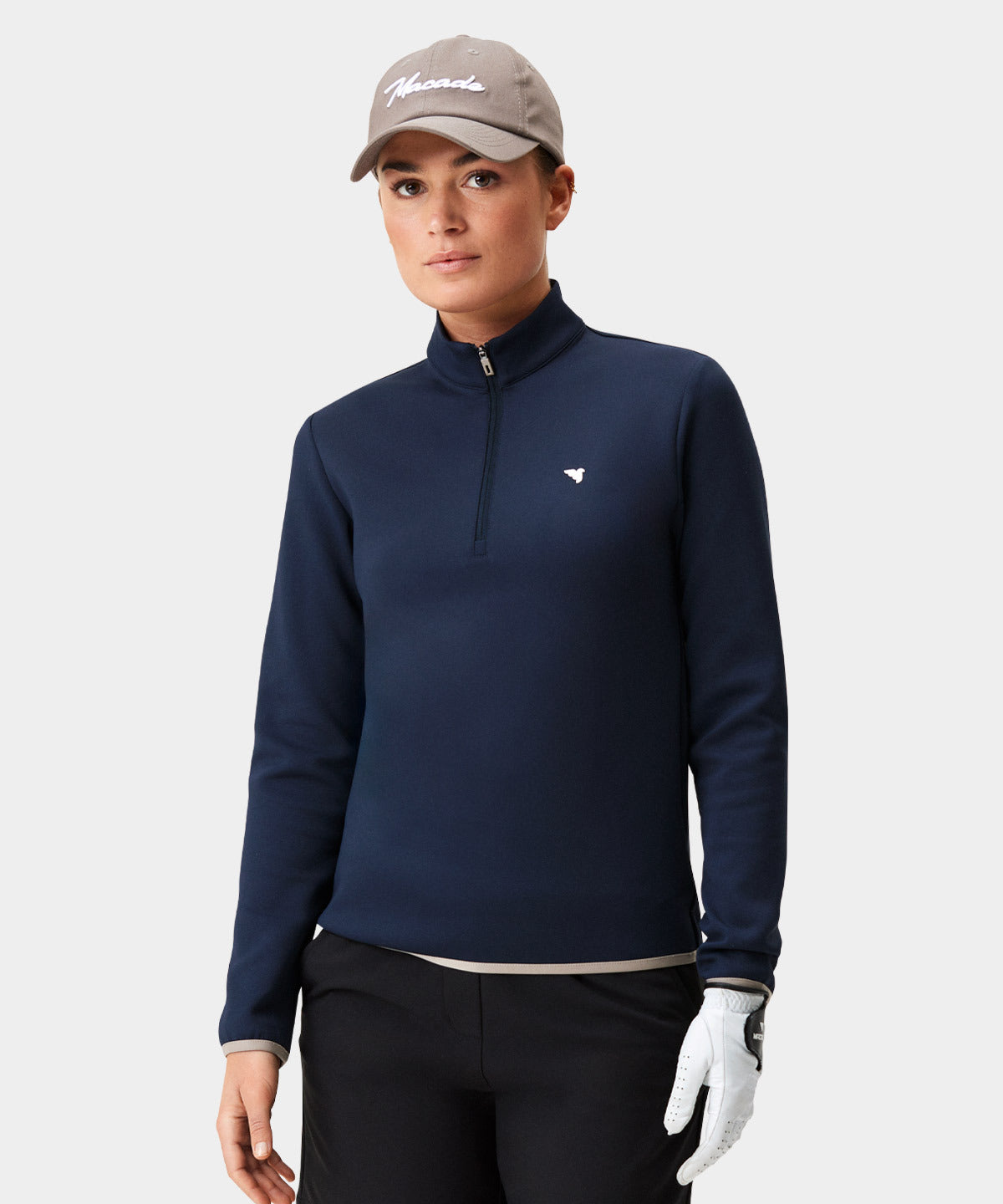 Dark Blue Therma Quarter Zip Macade Golf