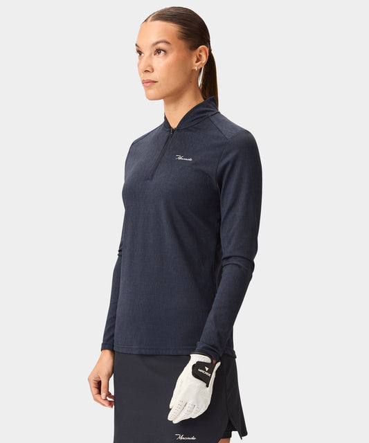 Dawn Navy Long-Sleeve Bomber Shirt