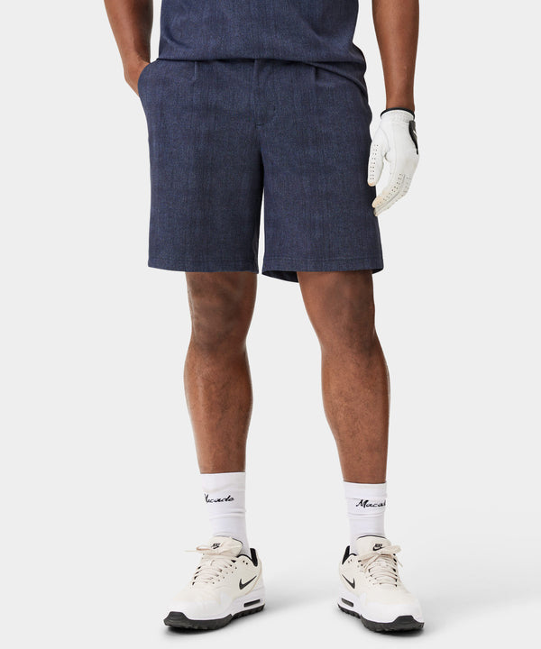 Pleated TX Players Shorts - Dark Blue