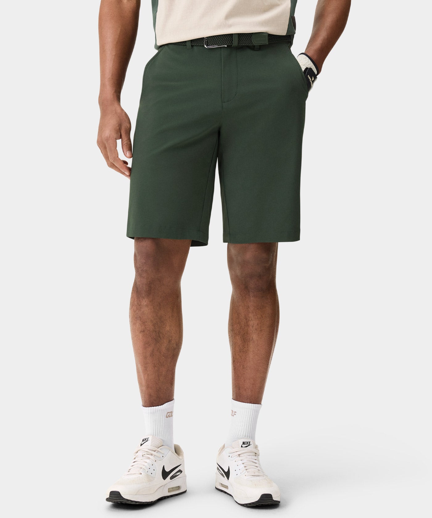 Forest Green Four-Way Stretch Shorts