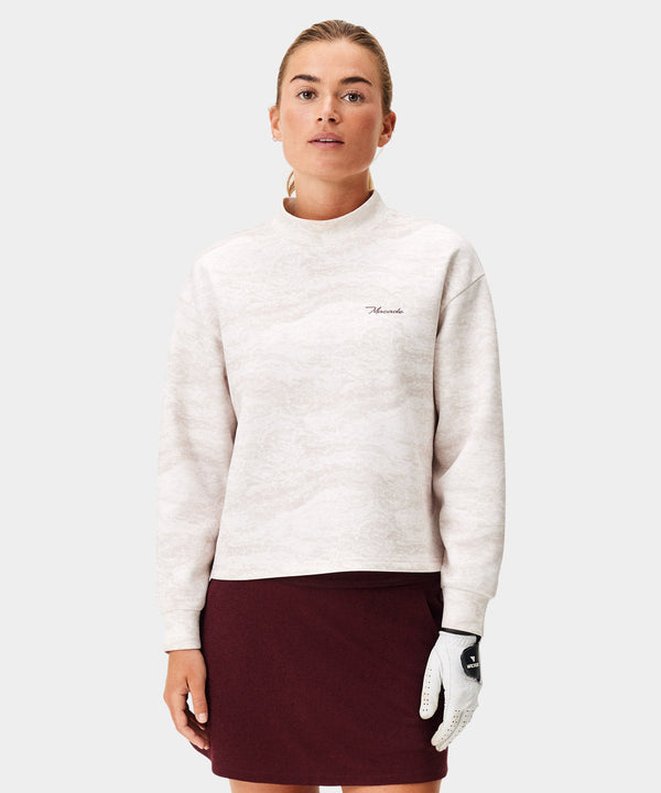 Mock Neck Players Sweater - Marble