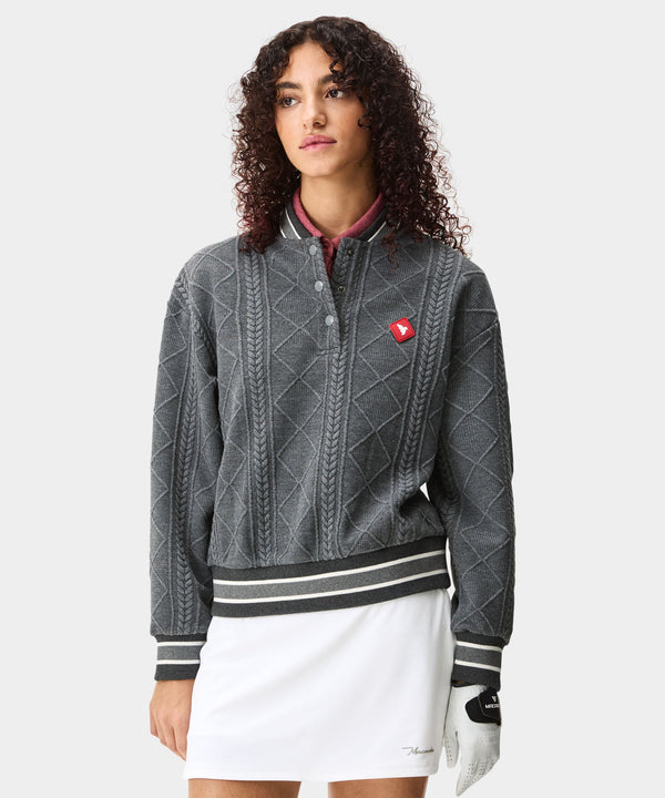 TR Bomber Pullover - Grey
