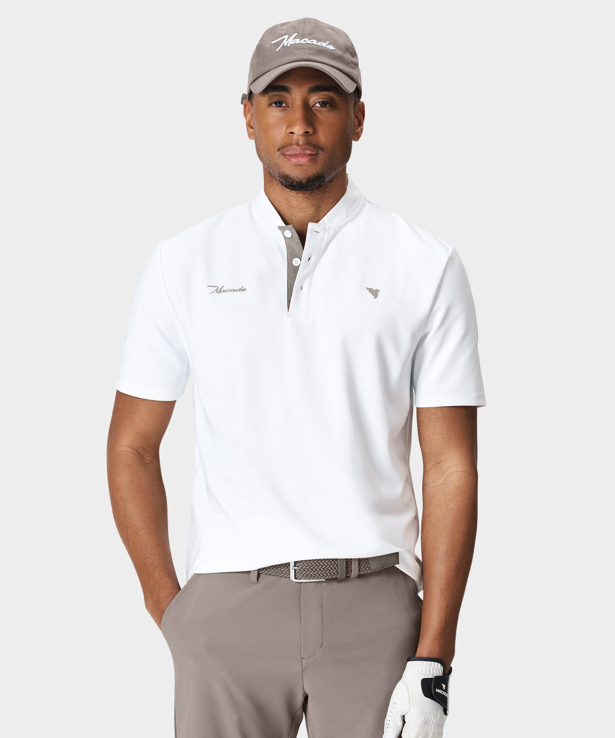 Heath White Bomber Shirt Macade Golf