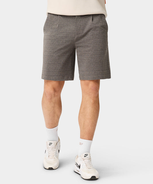 Ridgeweave Pleated Shorts - Jet Grey