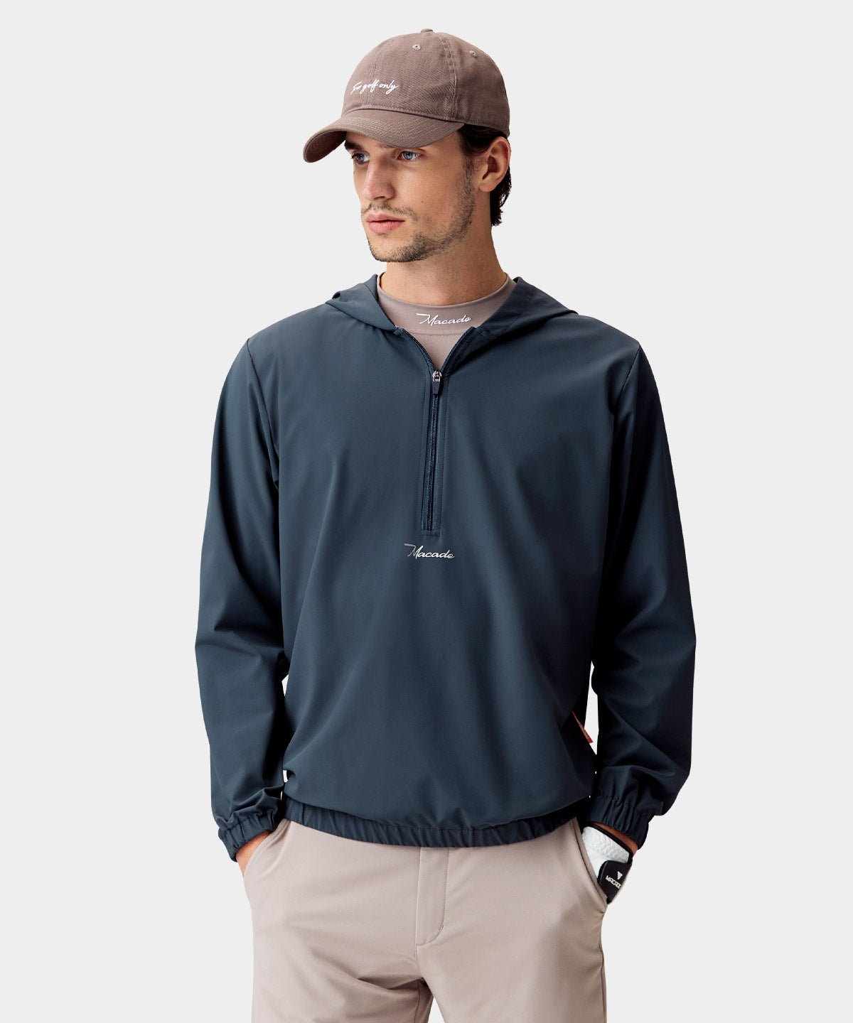 Juniper Sage Green Wind Hoodie Macade Golf