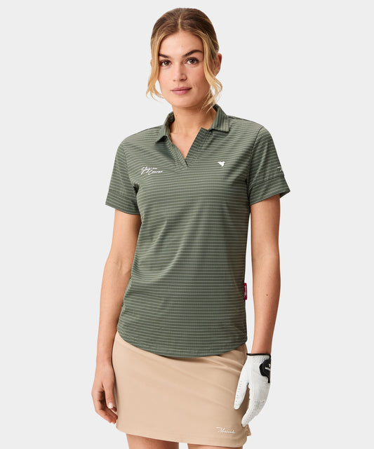 Striped Performance Shirt - Light Olive