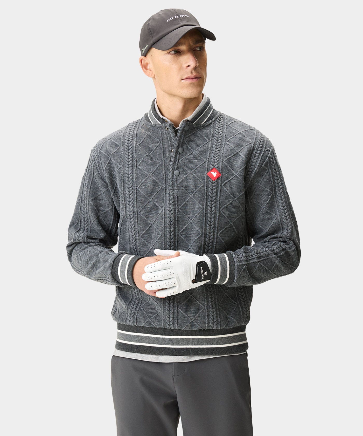 Grey TX Bomber Pullover