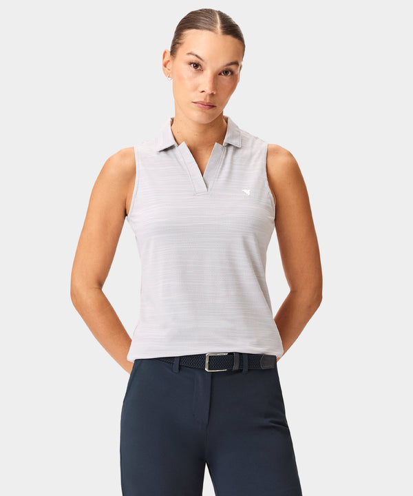 Paige Sleeveless Shirt - Light Grey