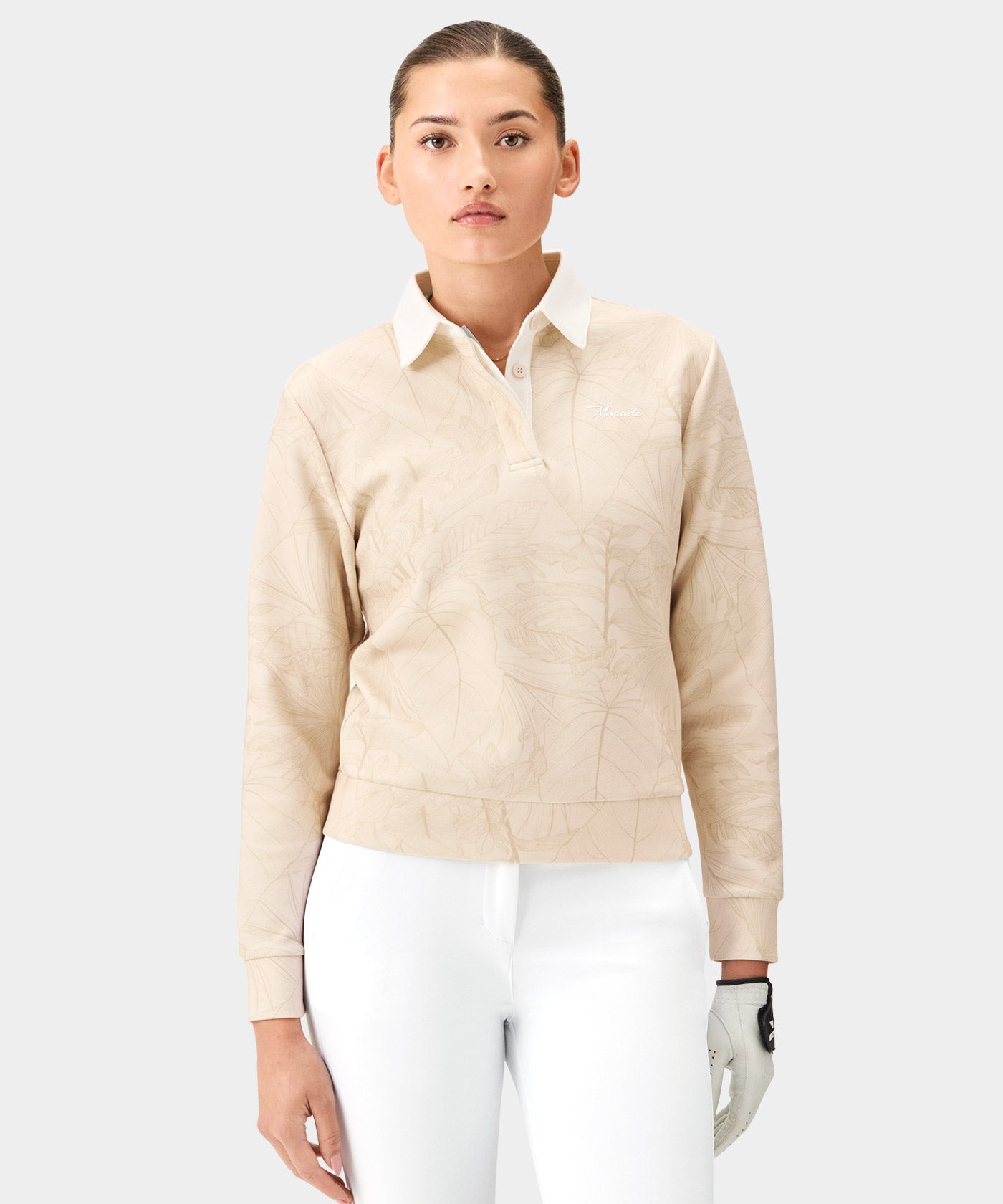 Rae Palm Polo Sweatshirt