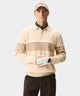 Sand Cashmere Blend Knit Polo