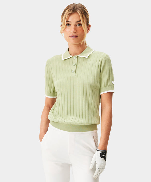 Skye Course Knit Polo - Sage