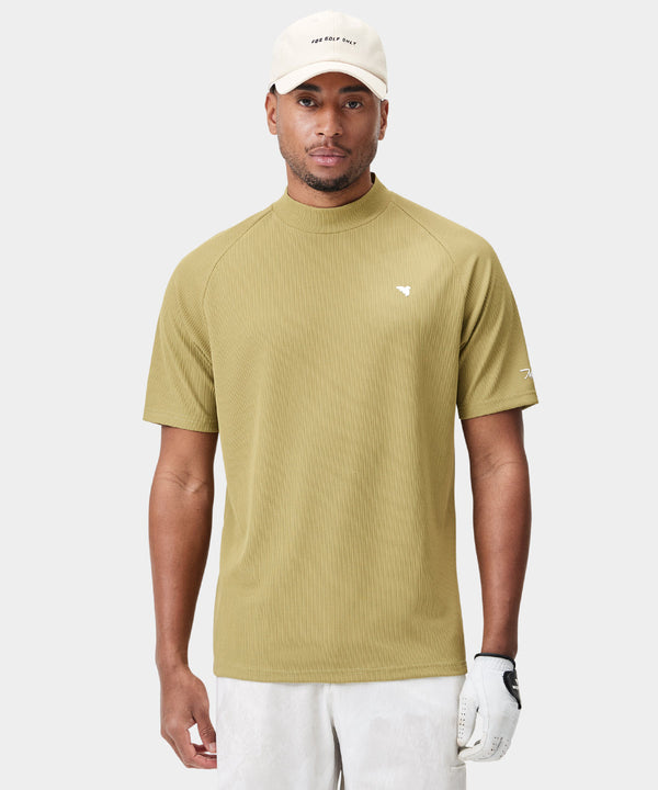 Tyler Mock Neck Tee - Sheen Green