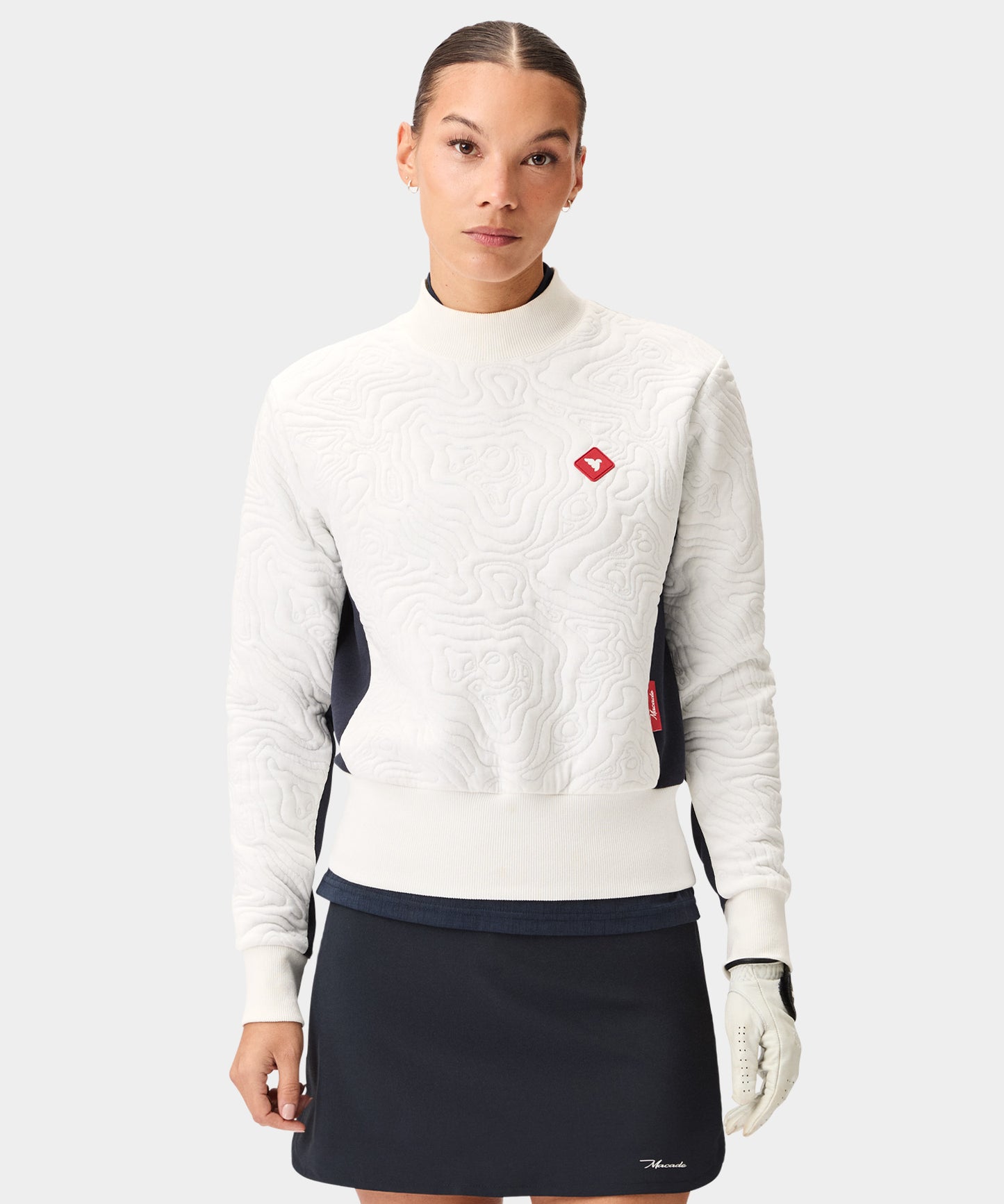Ridge Mock Sweater - White
