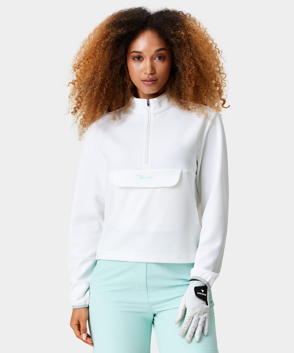 White Cropped Air Anorak Macade Golf