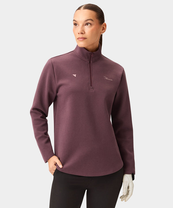 Zoe Flex Quarter Zip - Mauve