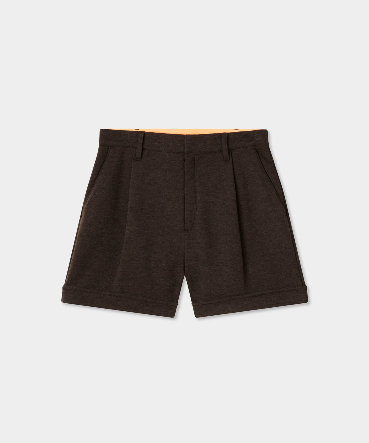 Penny Pleated Course Shorts - Brown
