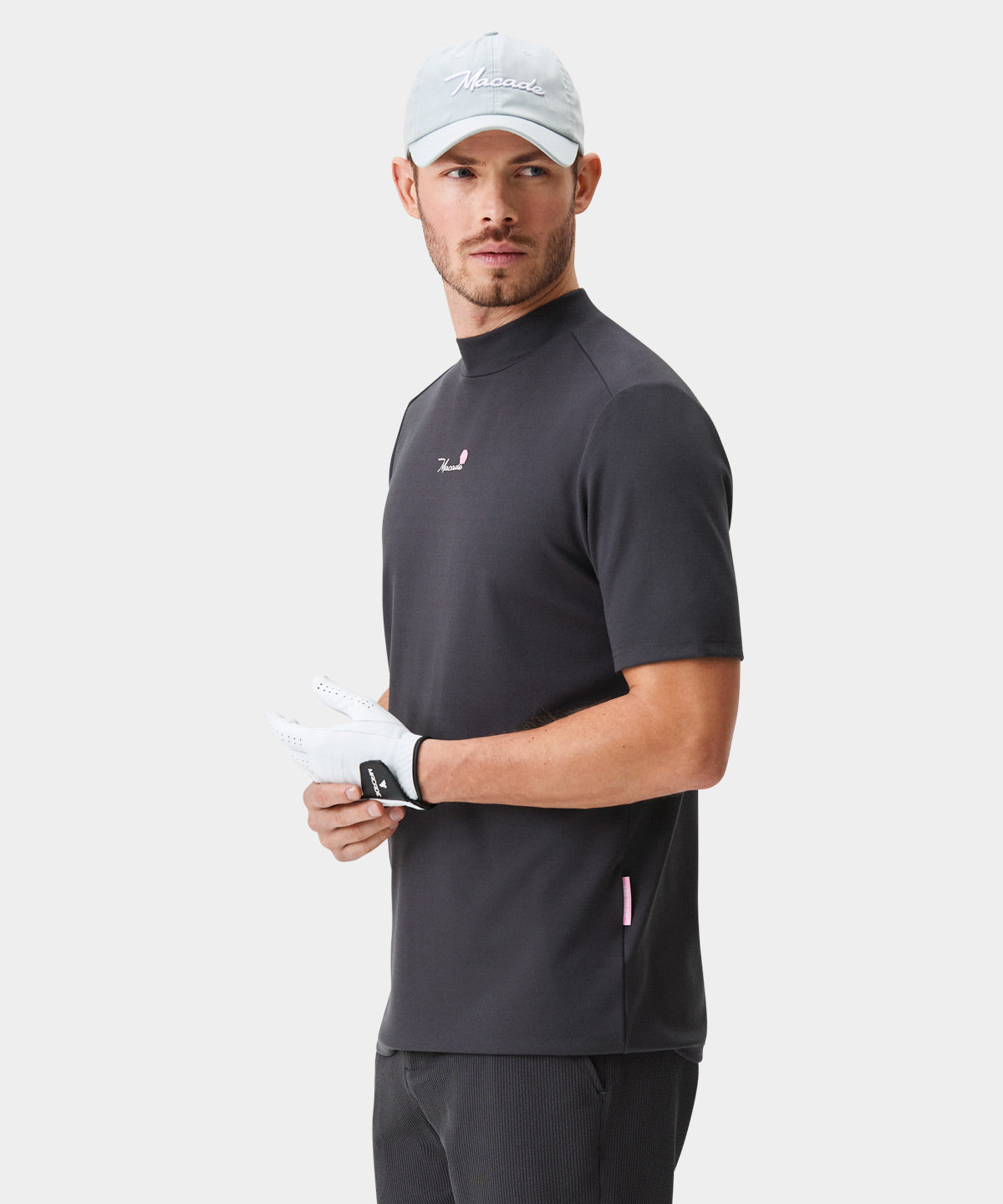 Pebble TR Tour Mock Neck Tee Macade Golf