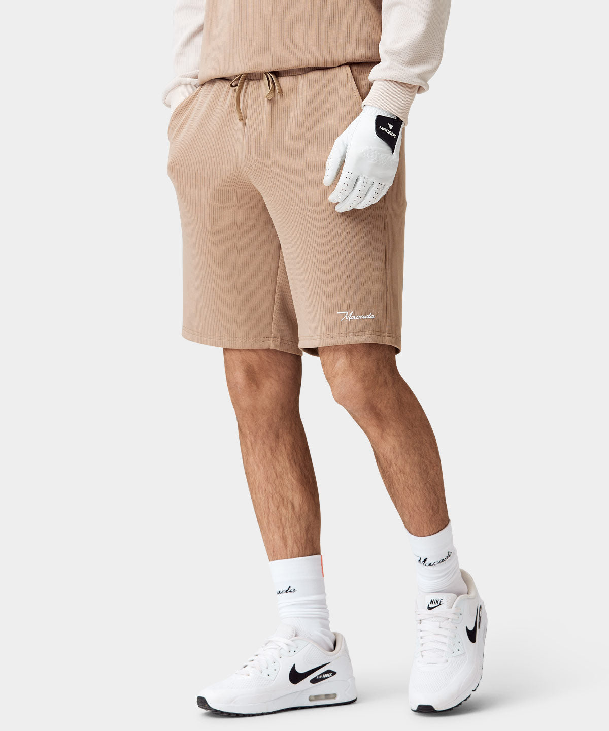 Tan AR Tech Range Shorts Macade Golf