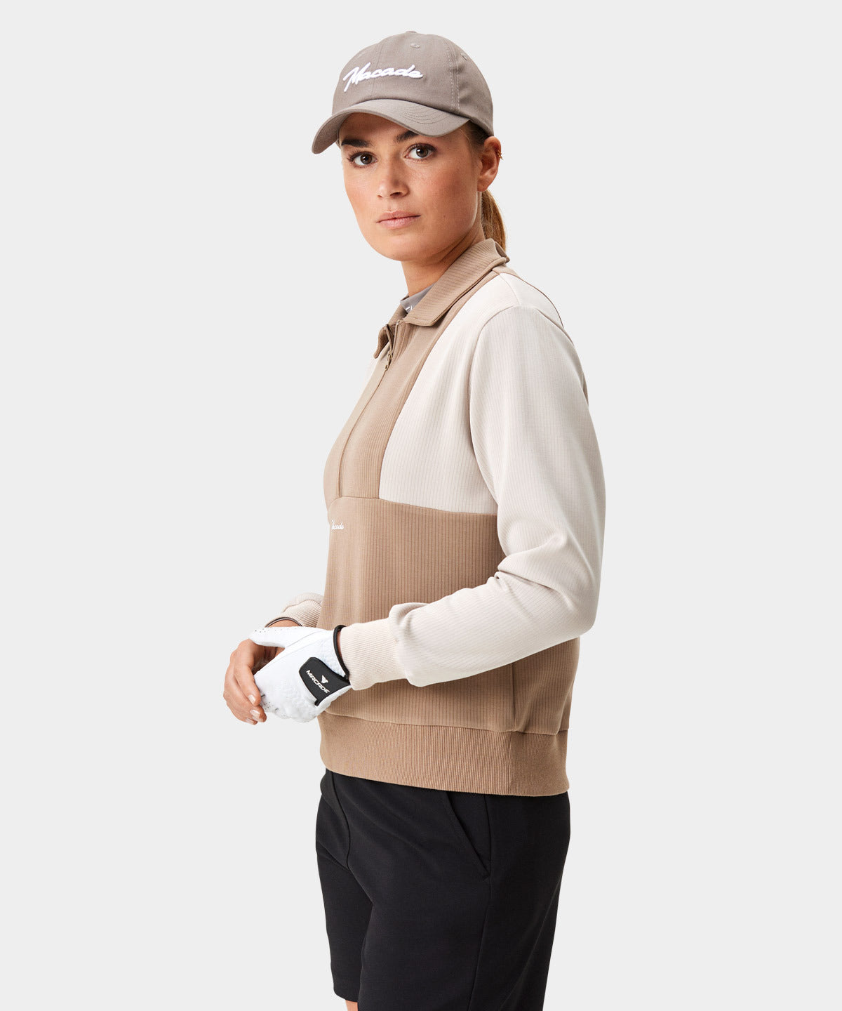 Tan Tech Range Zip Sweater