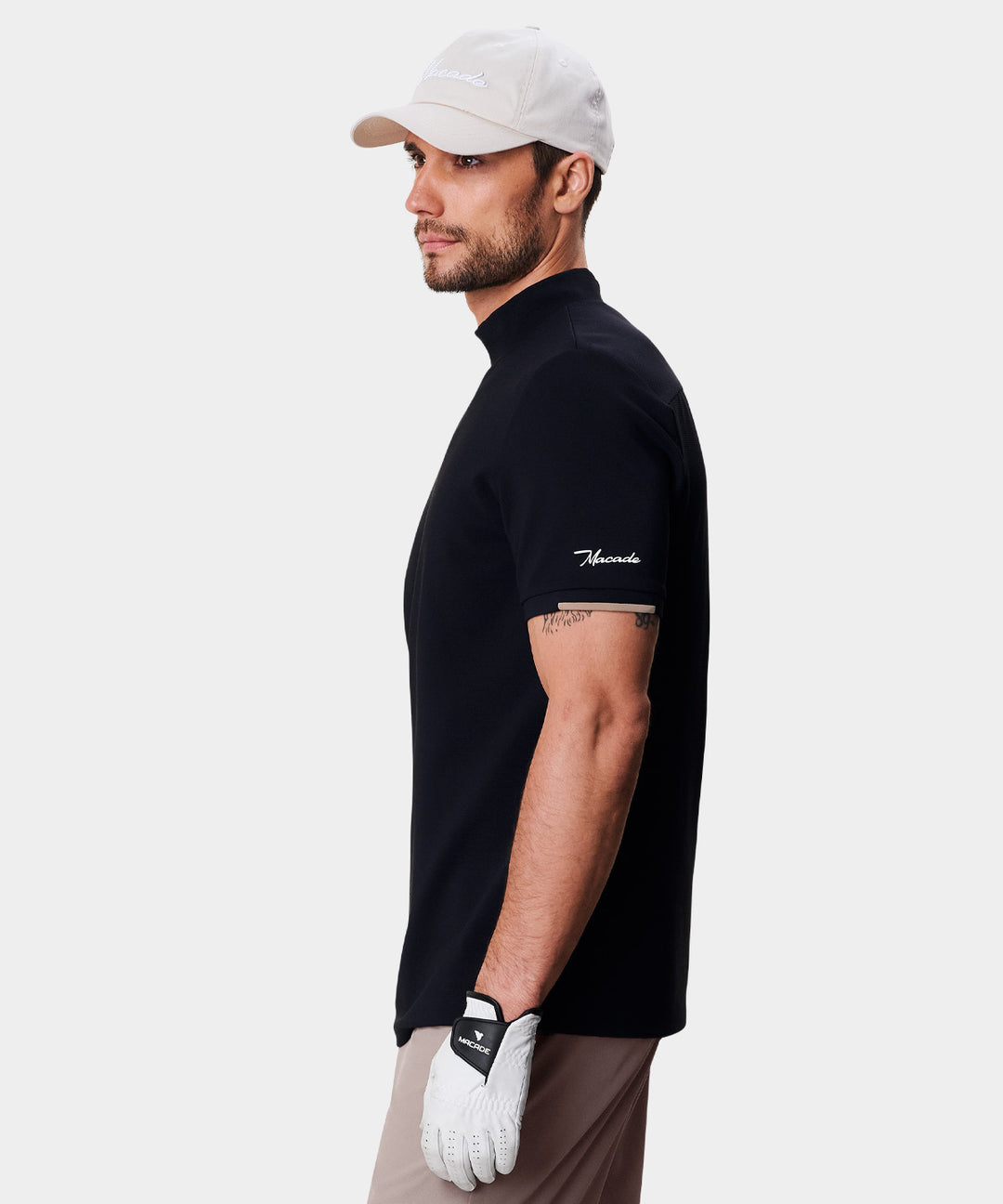 Heath Black Mock Tee Macade Golf