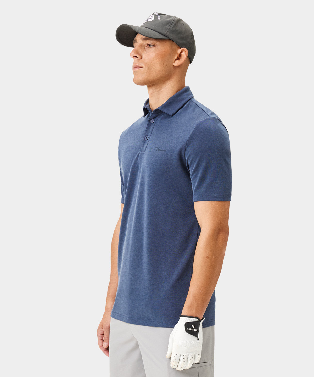 Washed Blue Players Polo Shirt Macade Golf