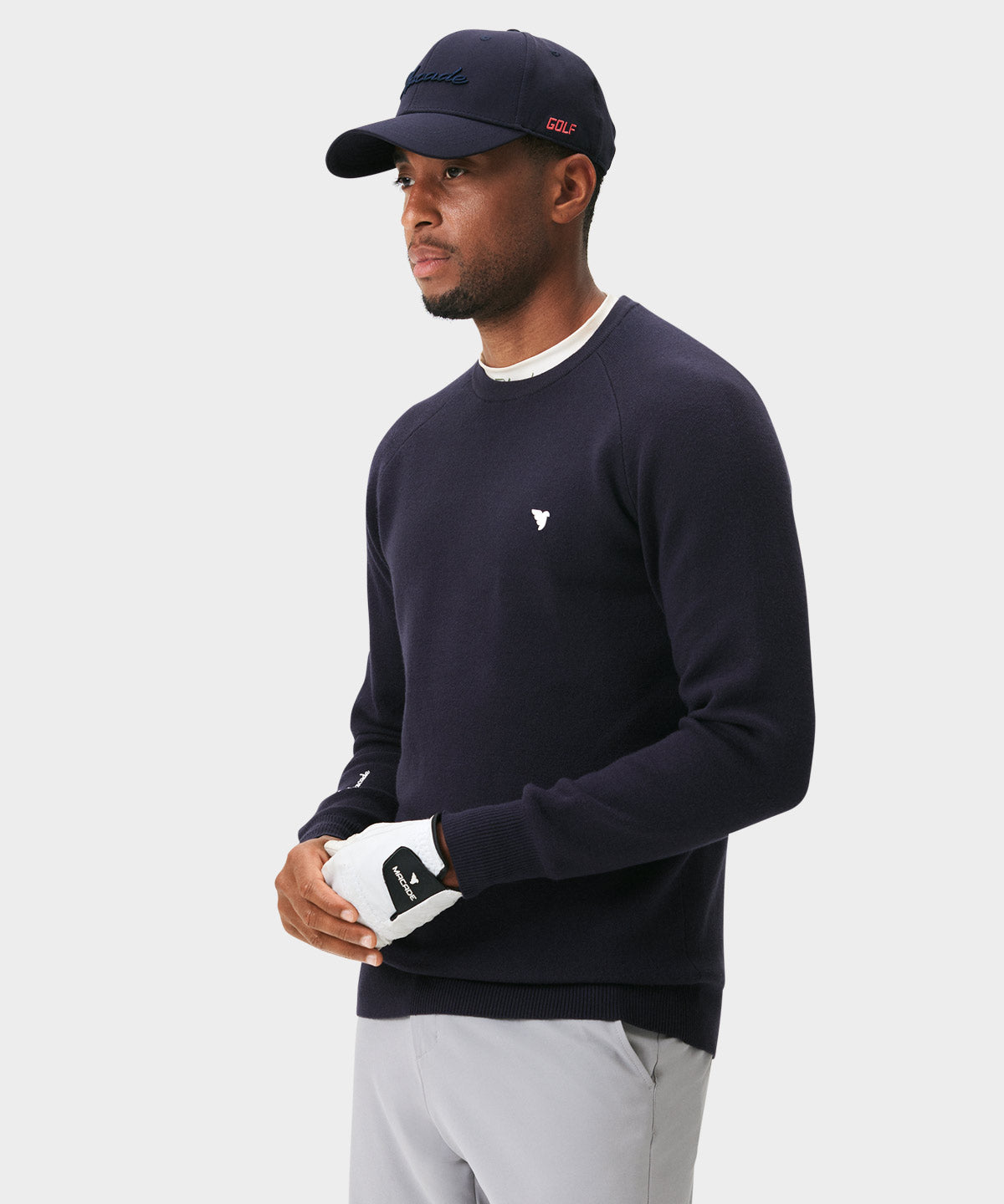 Dark Blue TX Knit Crewneck Macade Golf