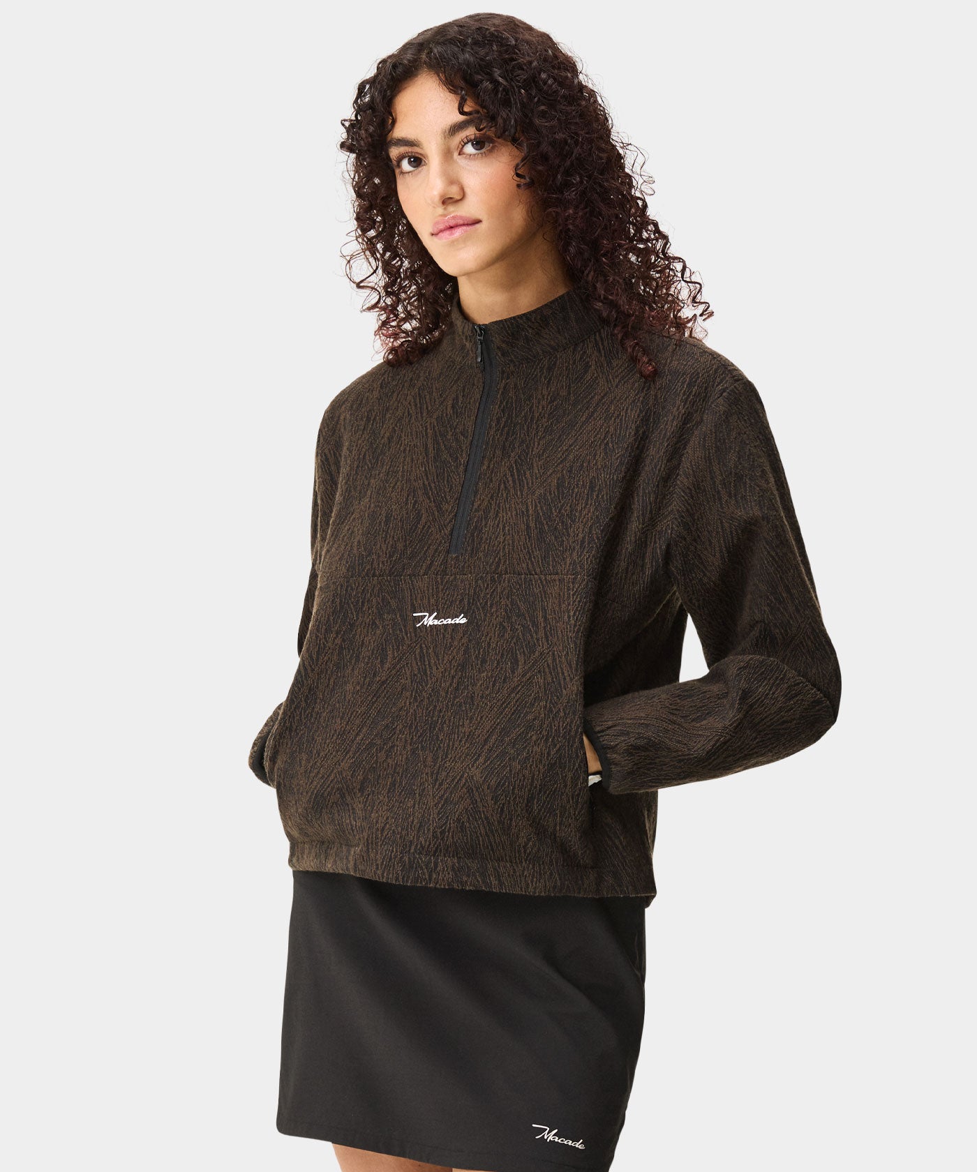 Brown Crossover Tech Anorak