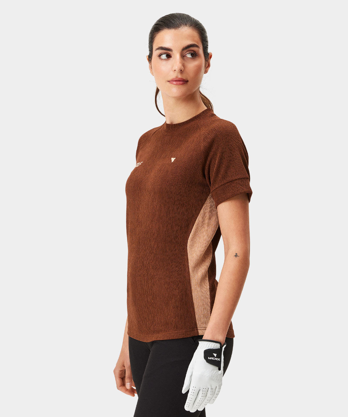 Hope Brown Tech Tee Macade Golf