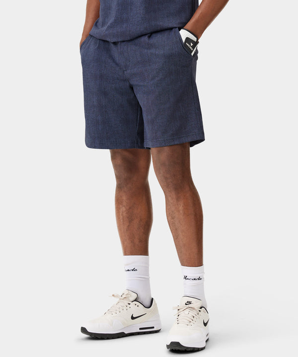 Pleated TX Players Shorts - Dark Blue