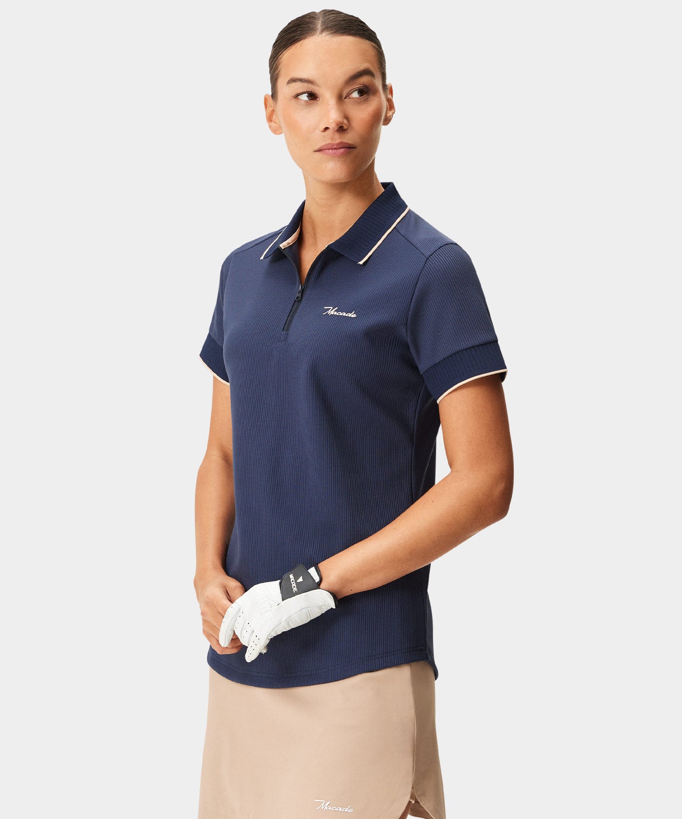 Navy Players GT Zip Polo Shirt
