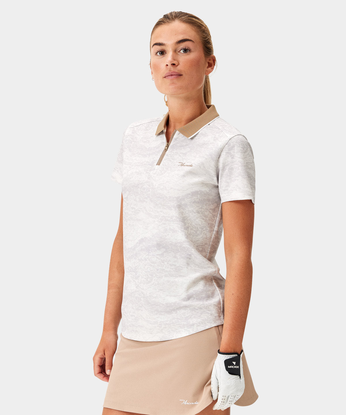 Marble Players Zip Polo Shirt Macade Golf