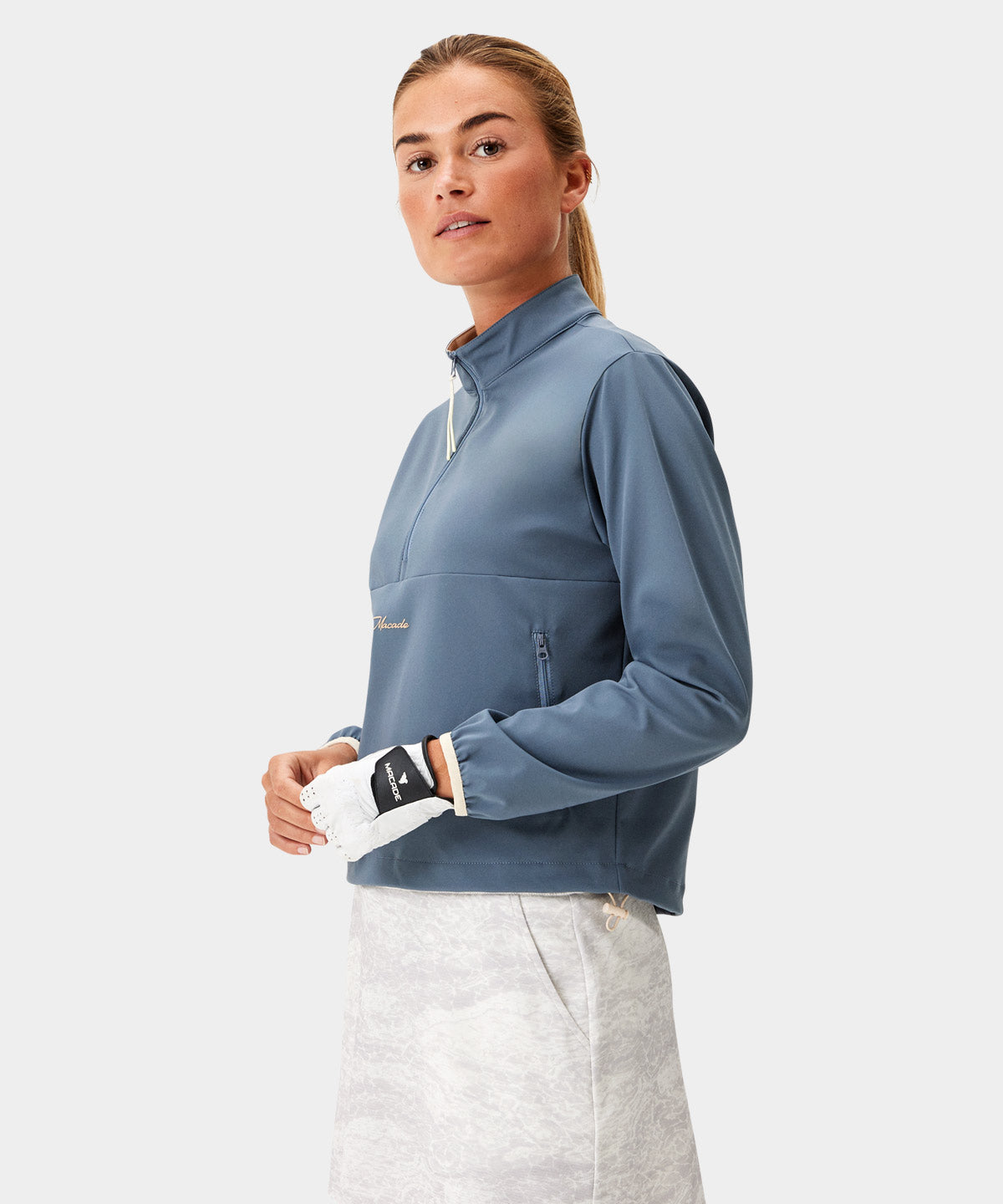 Stone Blue Players Cropped Anorak Macade Golf