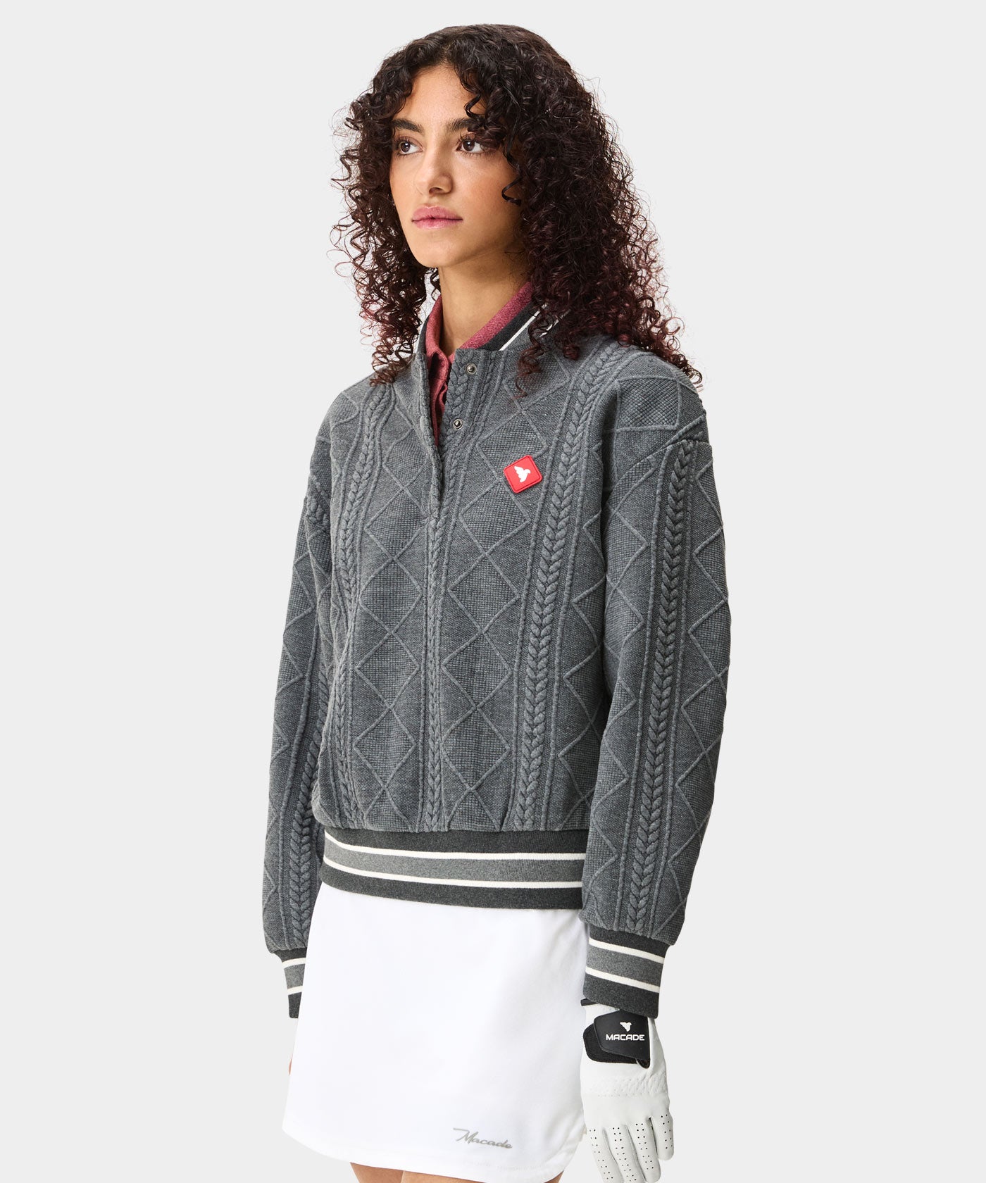 Grey TR Bomber Pullover