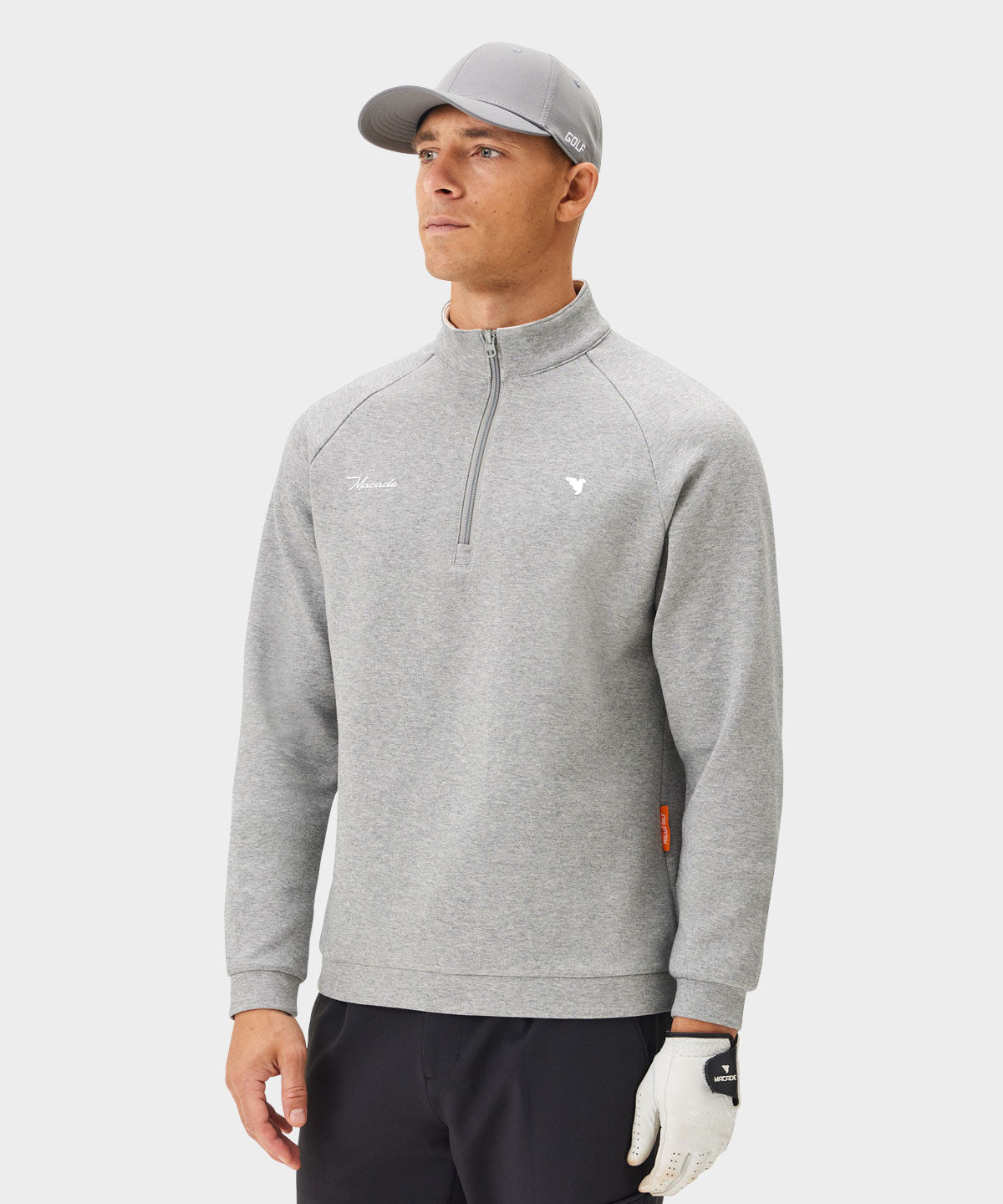 Grant Grey Performance Quarter Zip Macade Golf