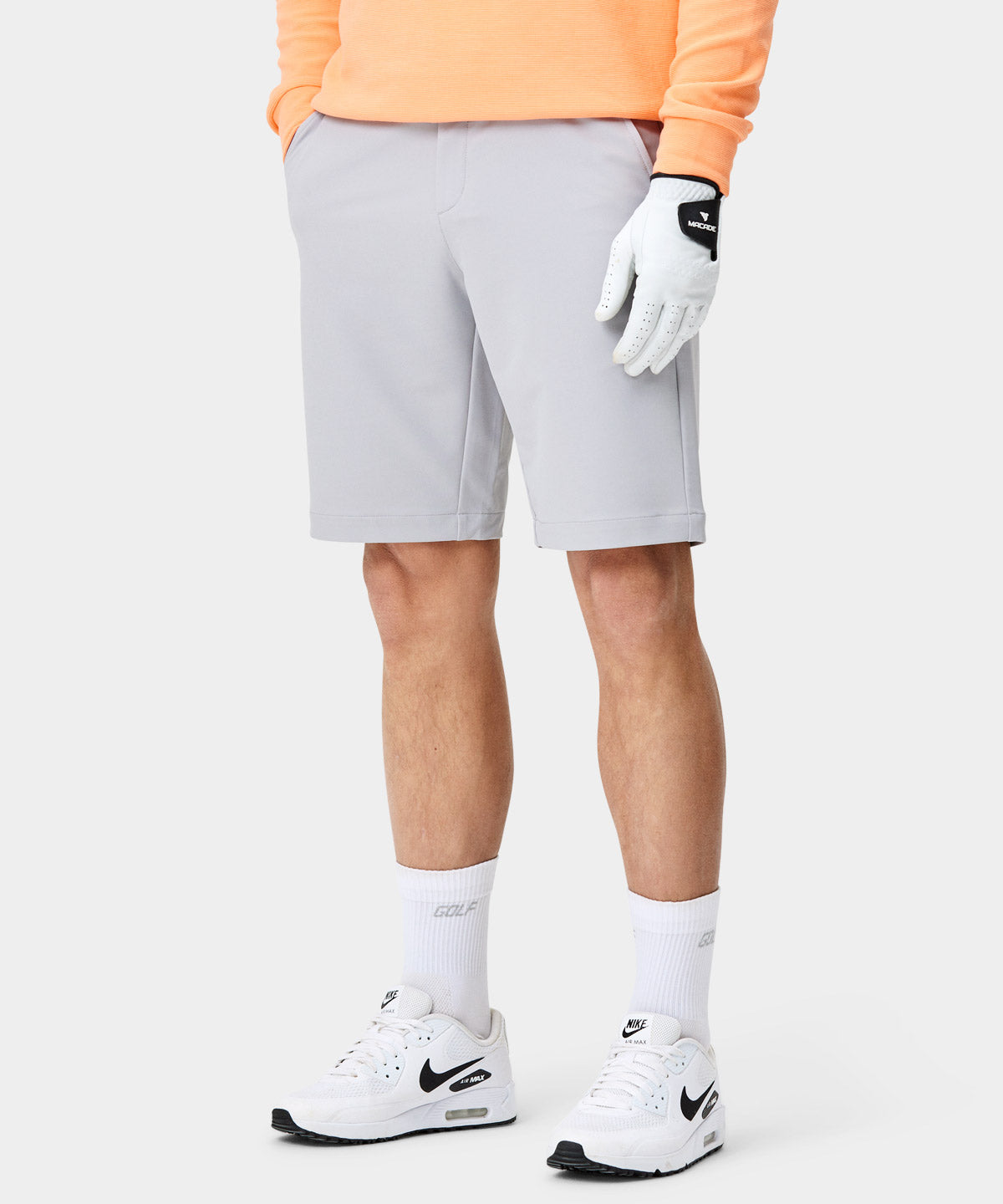 Light Grey Four-Way Stretch Shorts Macade Golf