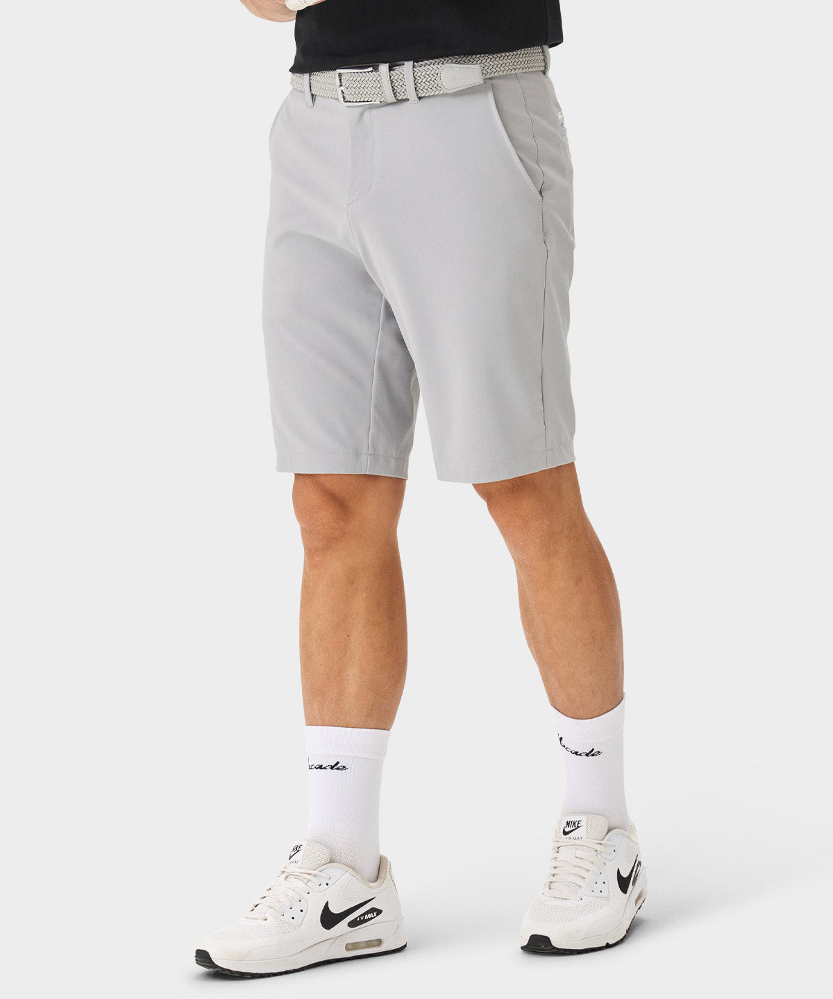 Light Grey Four-Way Stretch Shorts Macade Golf