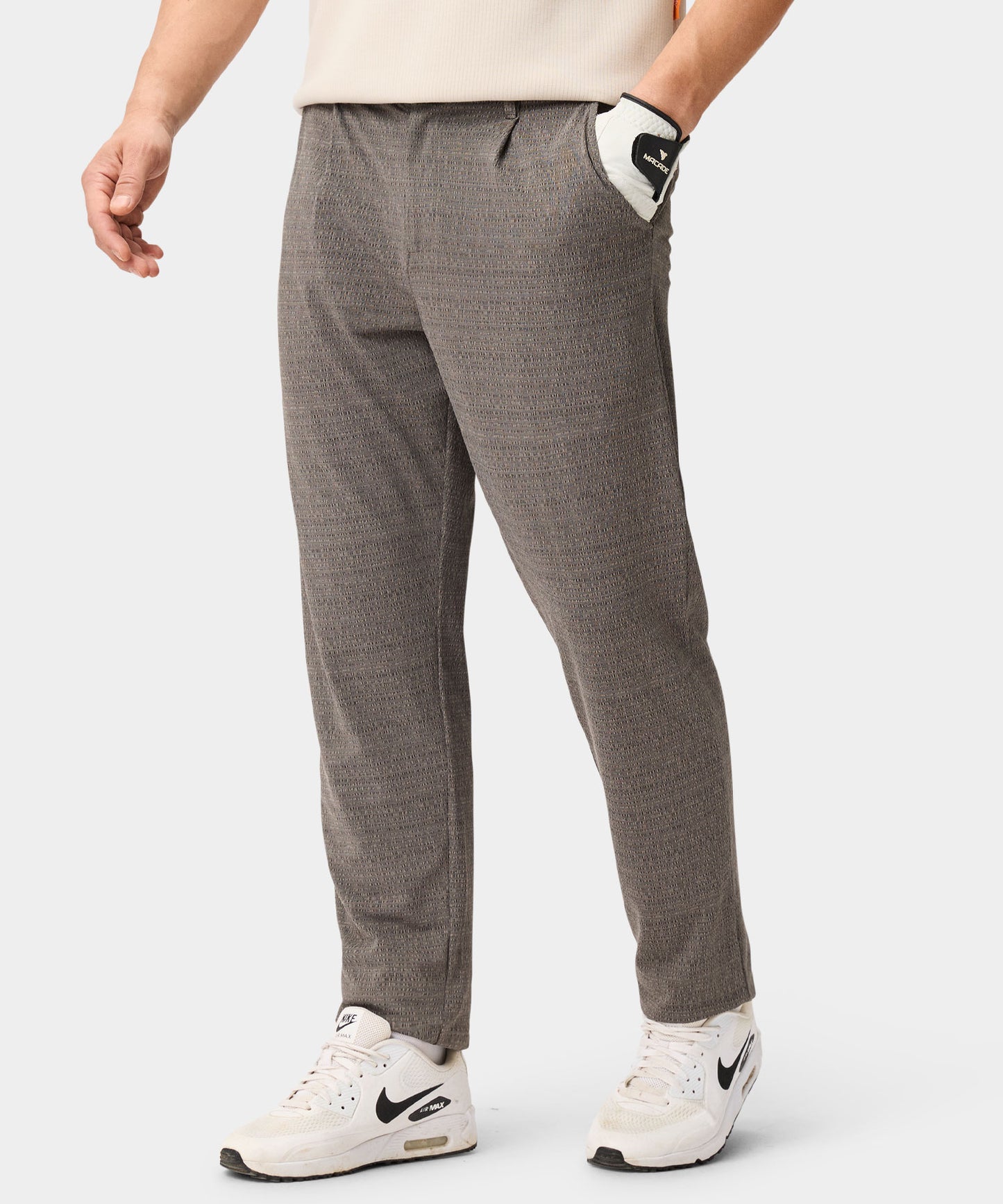 Ridgeweave Pleated Trousers - Jet Grey