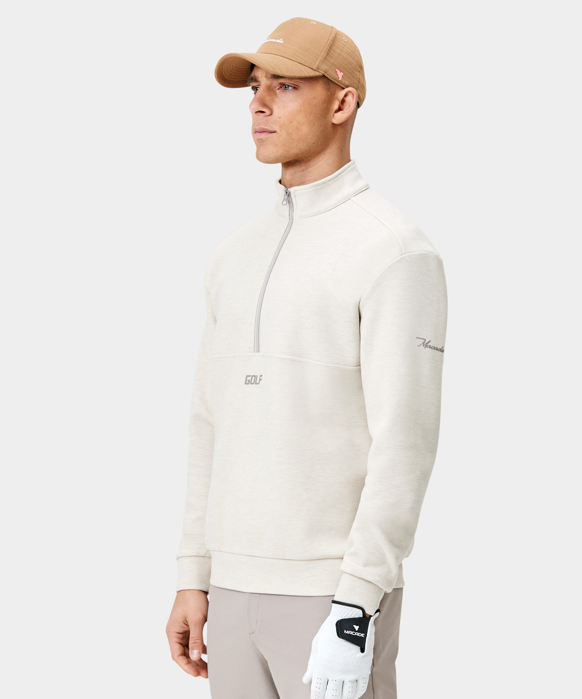 Bone Jupiter Relaxed Quarter Zip Macade Golf