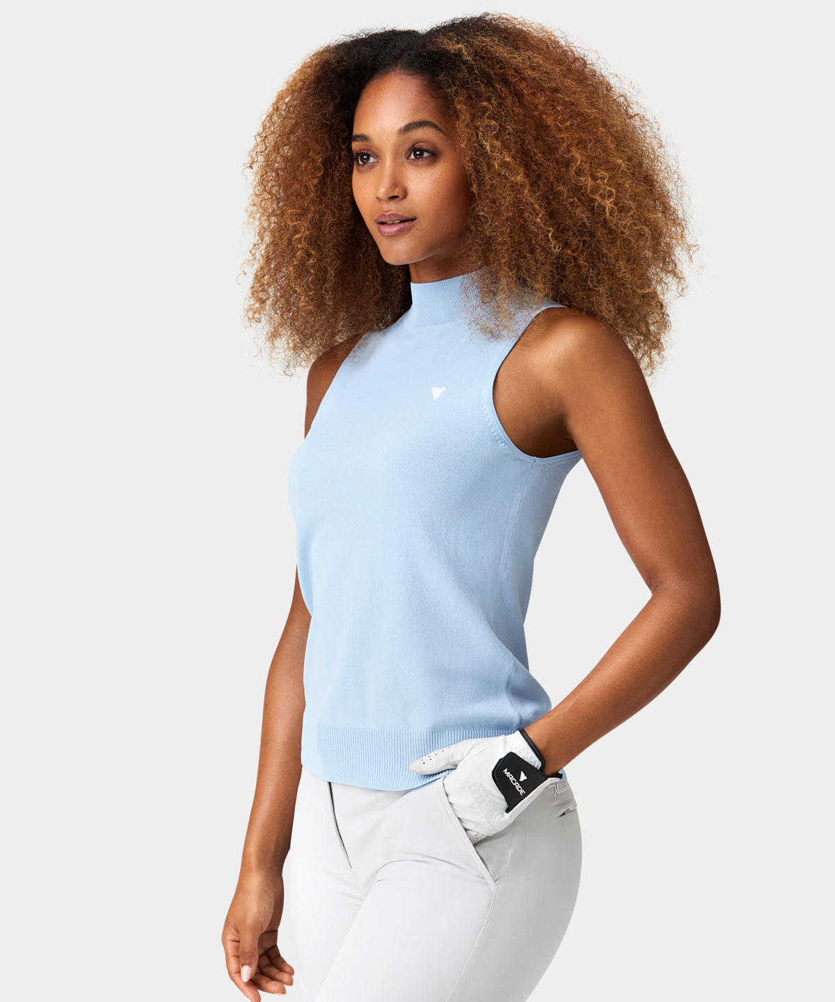 Kayla Powder Blue Air Sleeveless Top Macade Golf