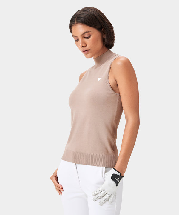 Kayla Air Sleeveless Top - Tan