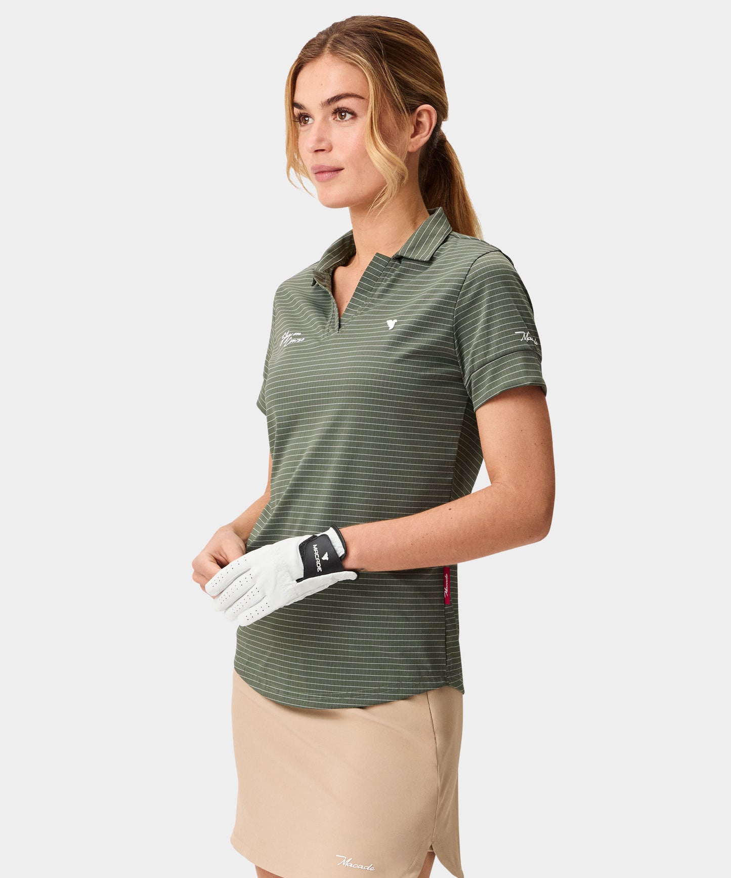Striped Performance Shirt - Light Olive
