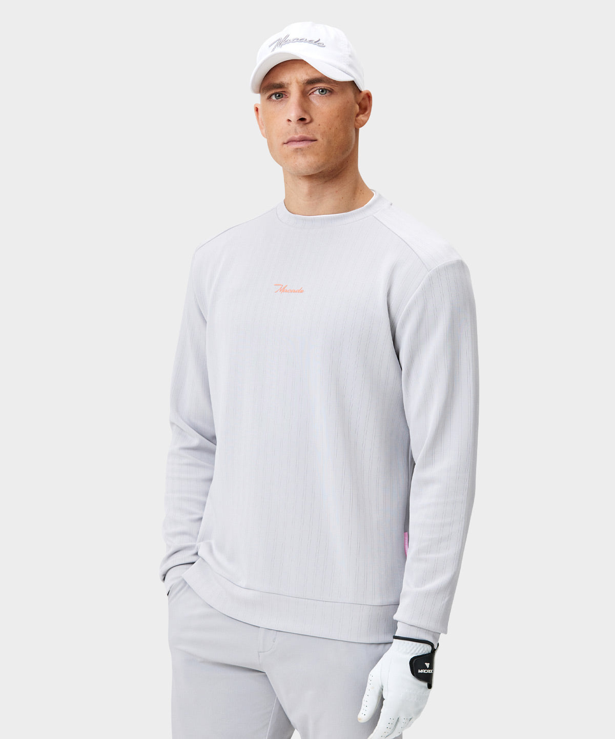 Light Gray Tech Stage Sweater Macade Golf