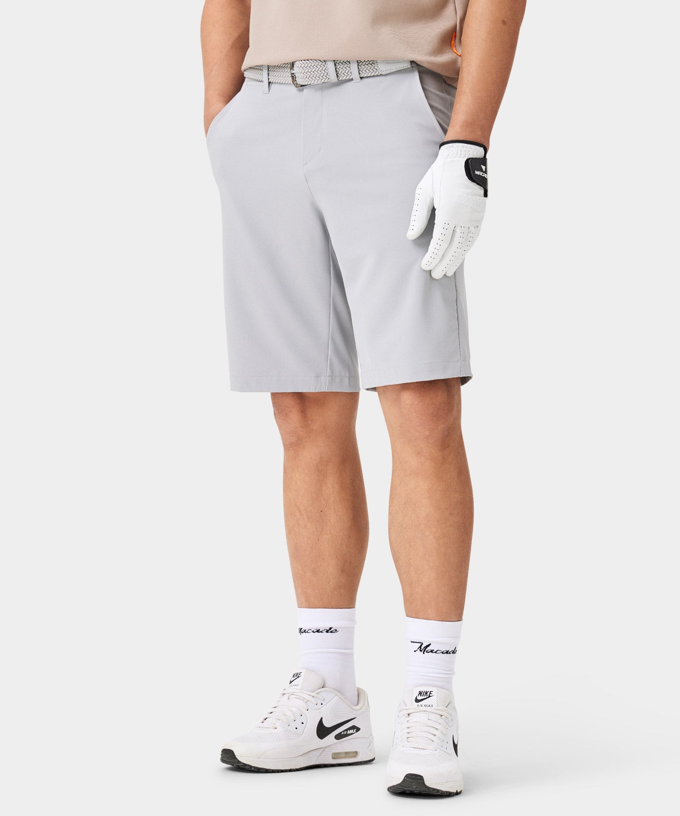 Light Grey Four-way Stretch Shorts