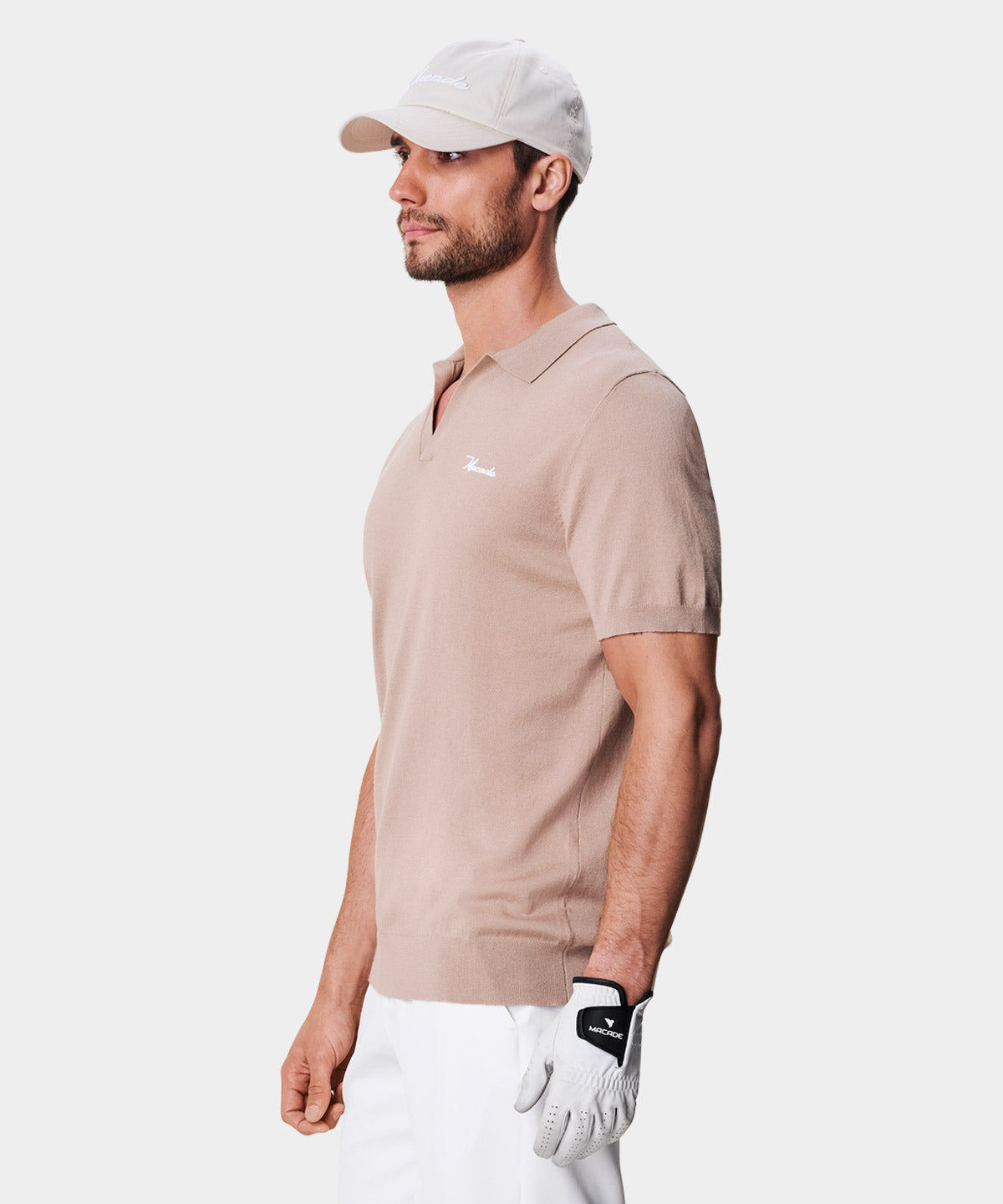 Mac Brown Knit Shirt Macade Golf