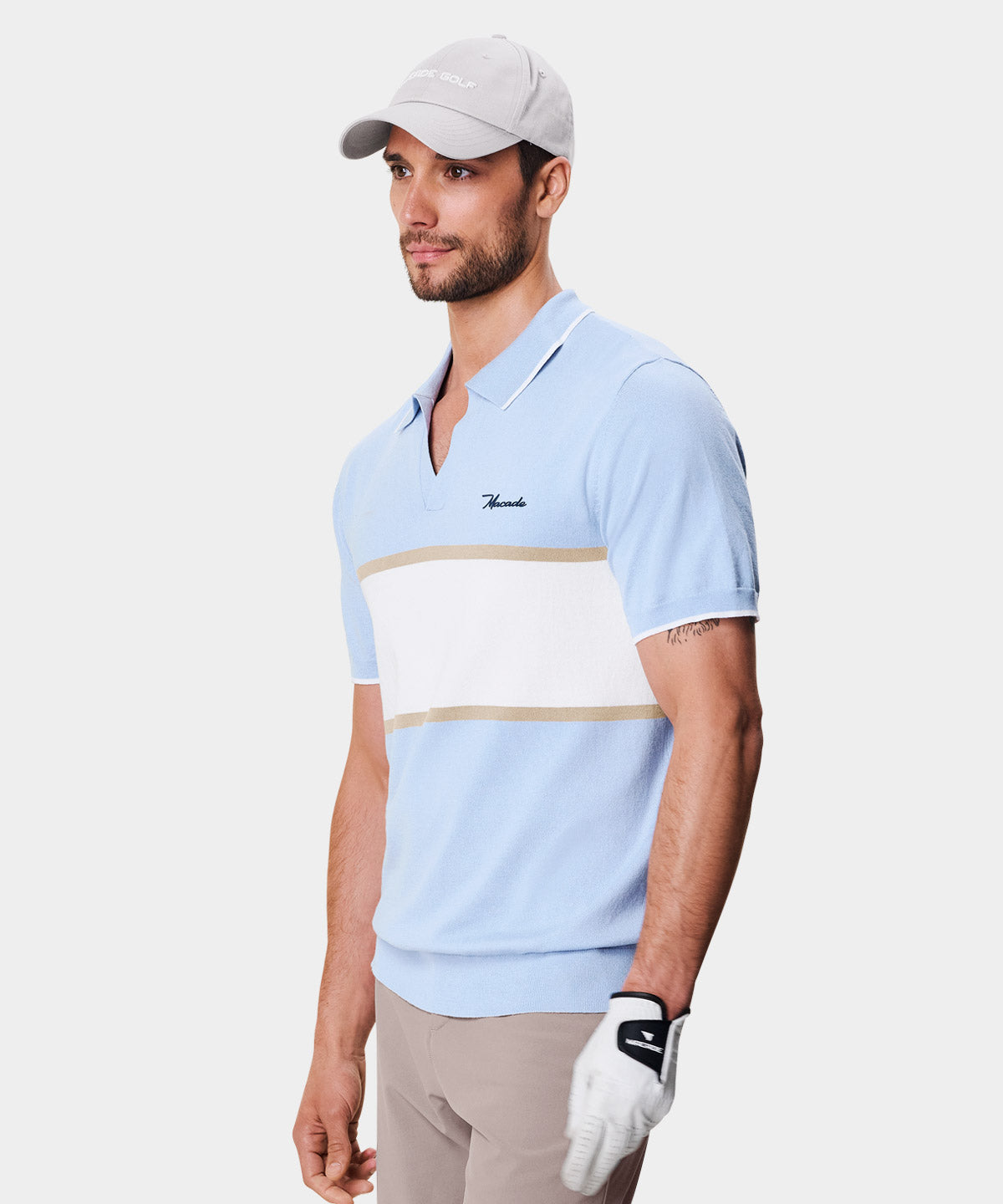 Mac Intarsia Knit Shirt Macade Golf