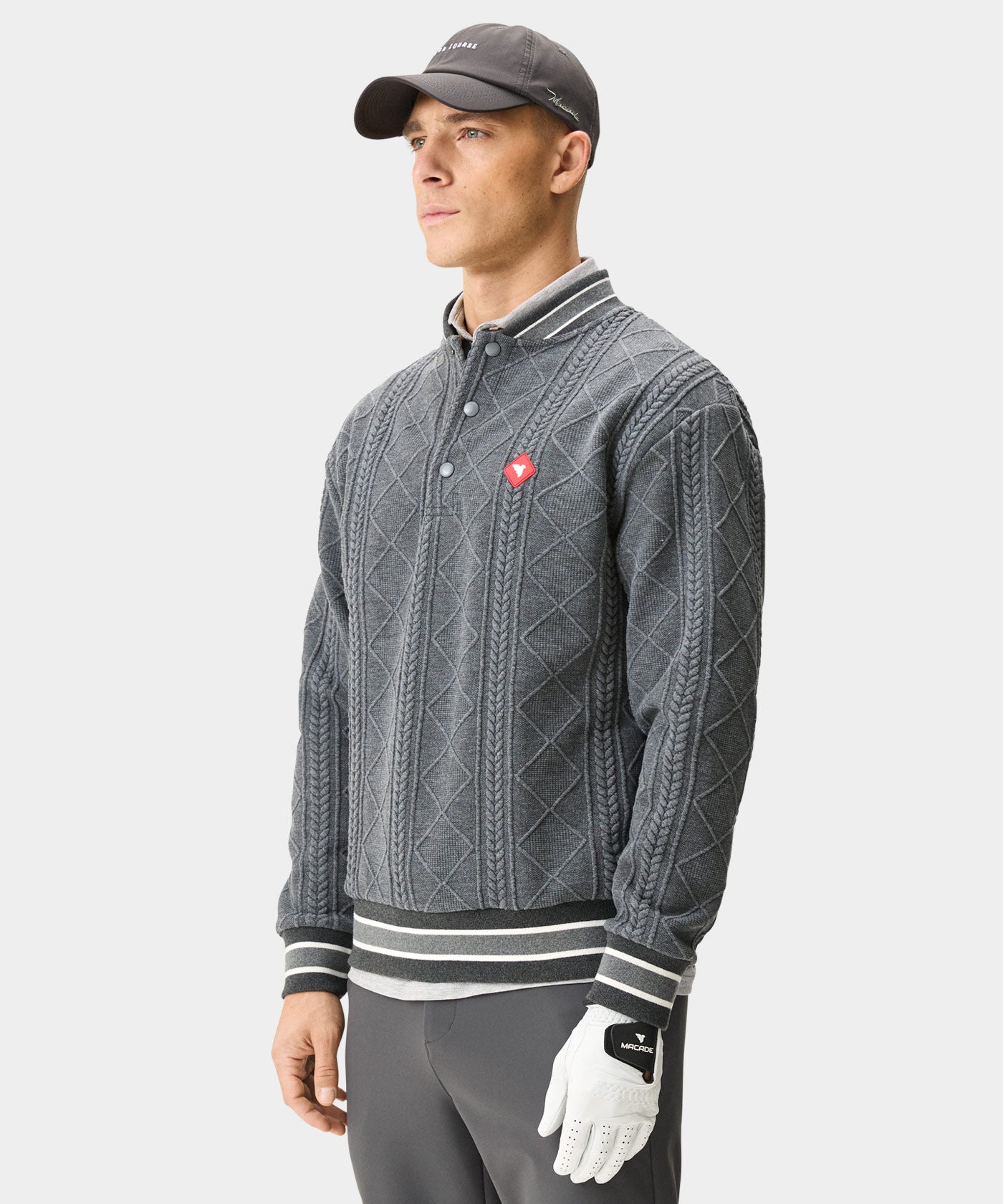 Grey TX Bomber Pullover