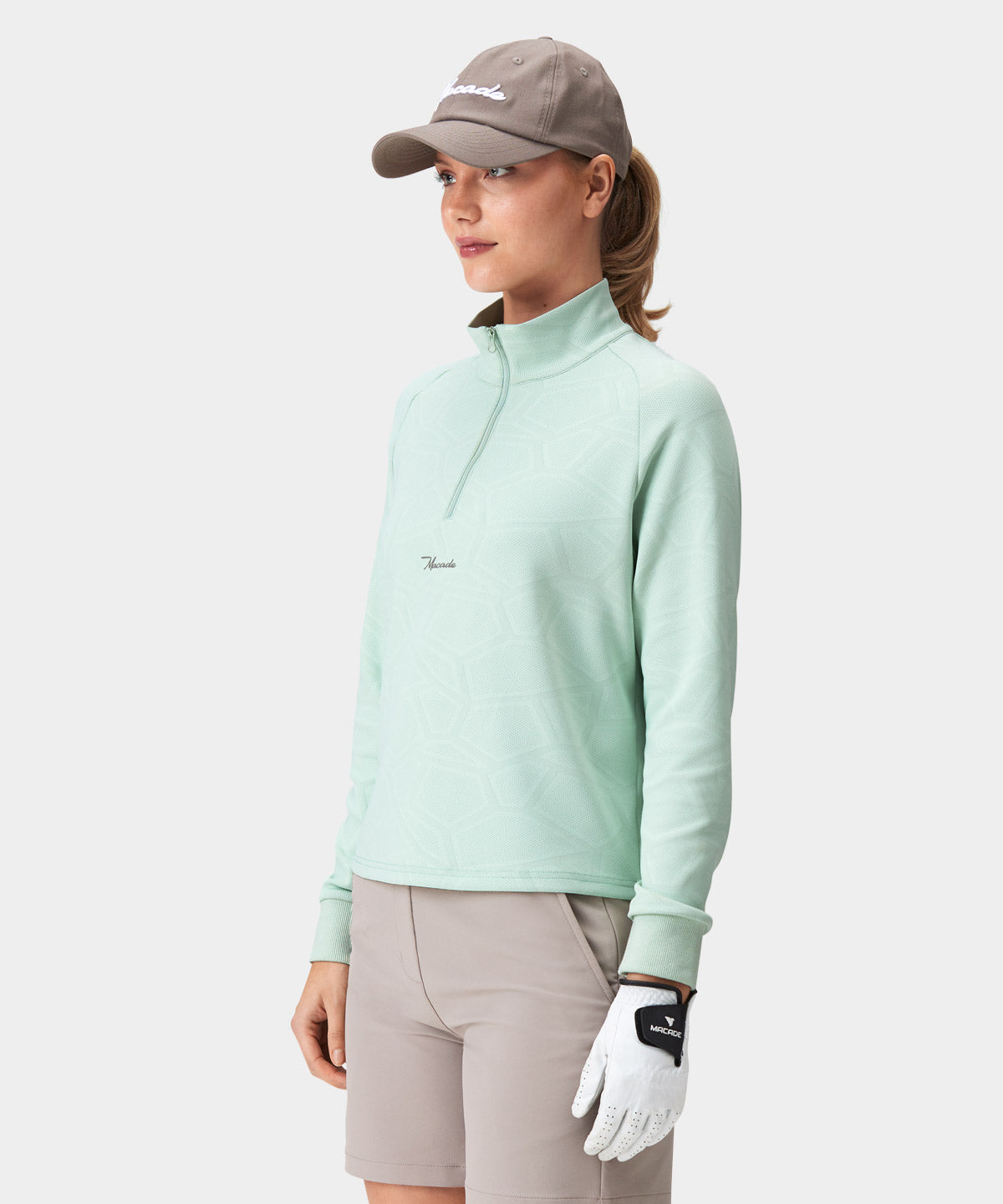 Mint Tech Zip Sweater Macade Golf