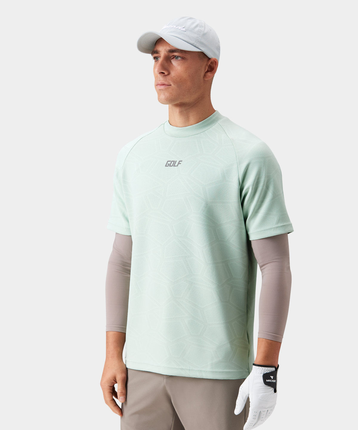 Mint Low Mock Tech Tee Macade Golf