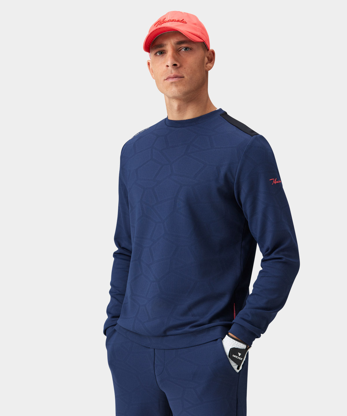 Navy Hybrid Tech Sweatshirt Macade Golf